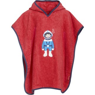 Taucher Badeponcho rot