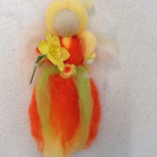 Filz/Wolle Engel mit künstlicher Blume