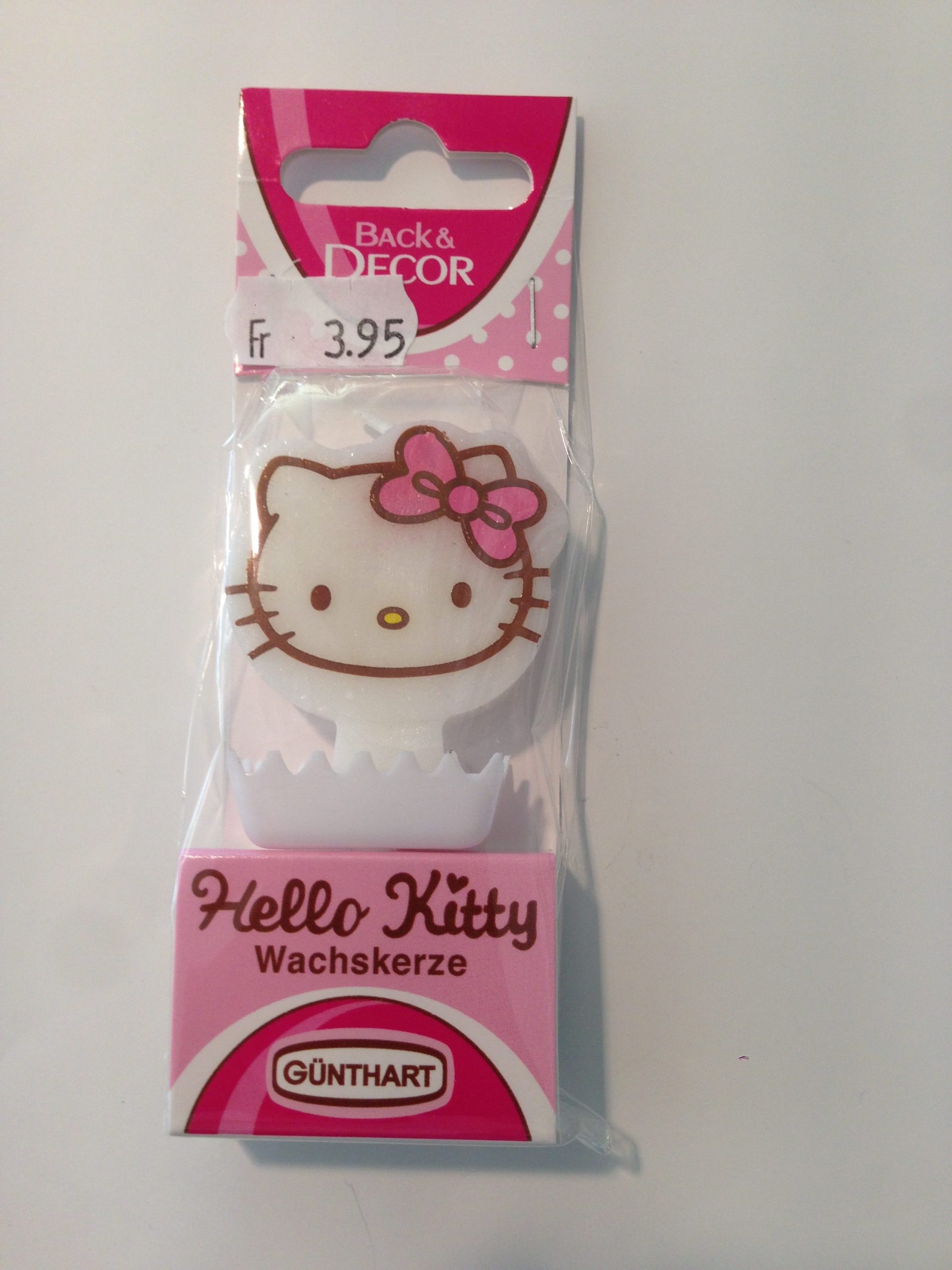 Wachskerze "Hello Kitty" zum Einstecken