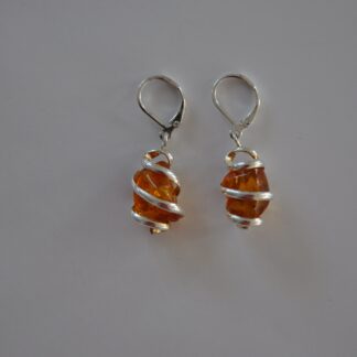 Bernstein Ohrringe mit Sterling Silber 925