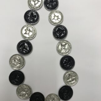 Nespresso Halskette, schwarz und silber