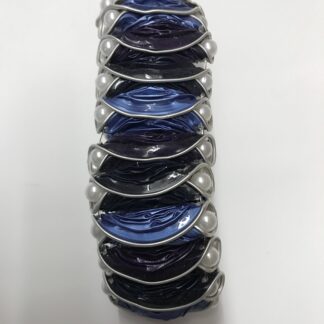 Nespresso Armband, blau mit Perlen