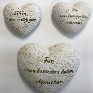 Deko Herzen mit ver. Sprüchen, ca. 10 x 12 cm