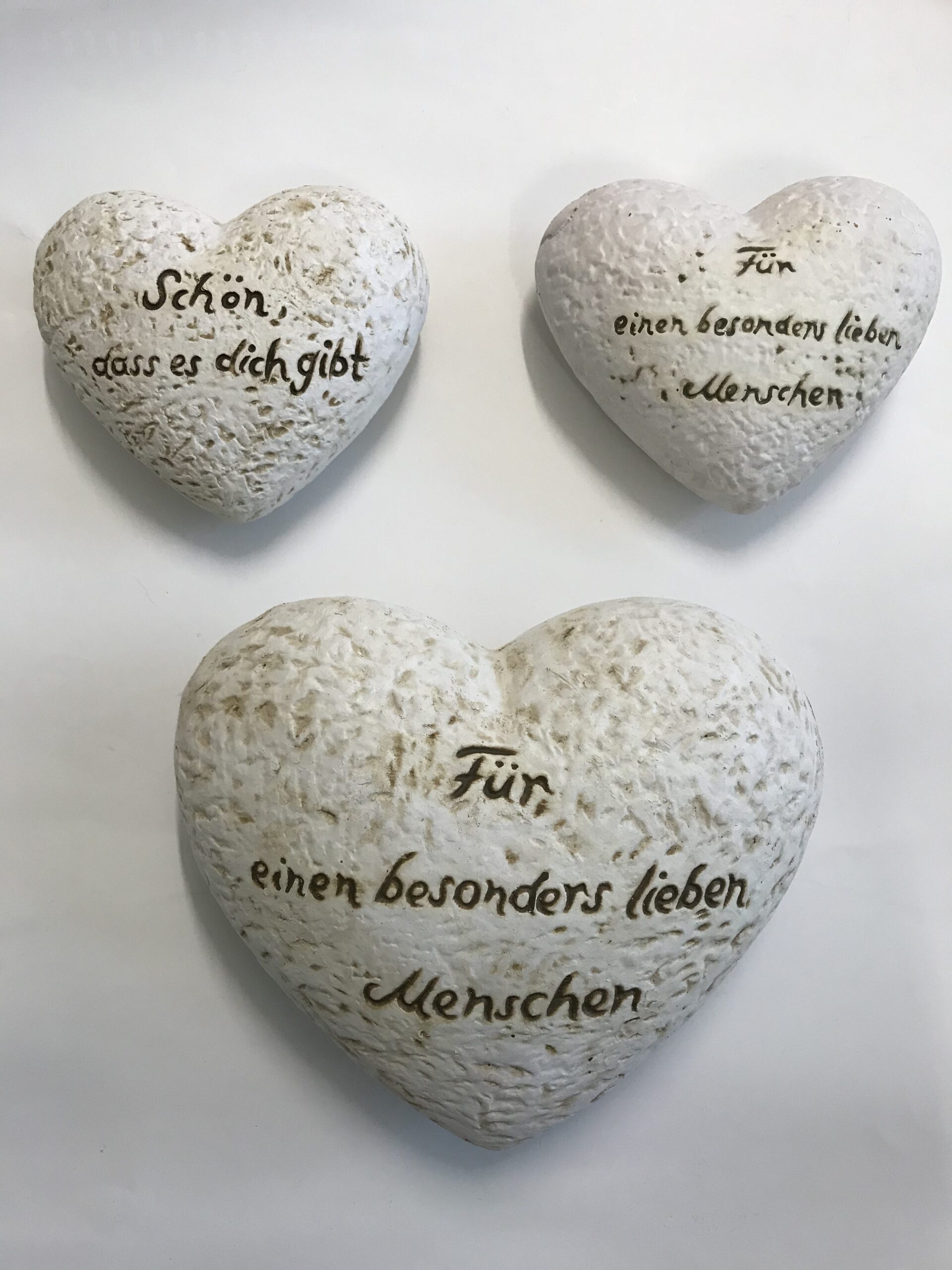 Deko Herzen mit ver. Sprüchen, ca. 10 x 12 cm