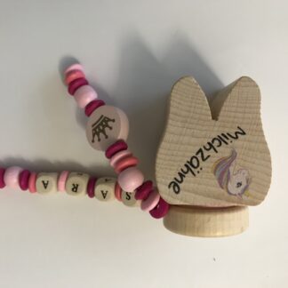 Milchzahndose personalisiert mit Einhornmotiv