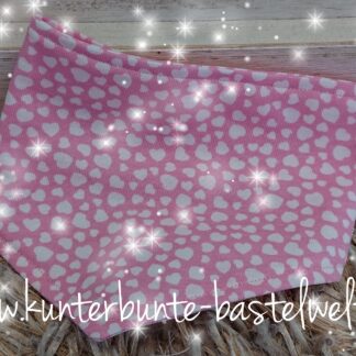 Babyhalstuch rosa mit Herzen