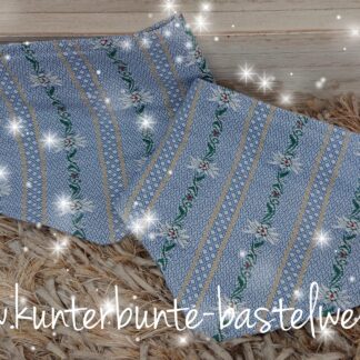 Babyhalstuch, blau mit Edelweiss