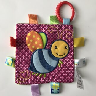 Knistertuch Biene mit Quietsche und vielen Schlaufen