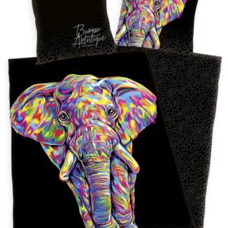 Elefant Satin Bettwäsche Bureau Artistique, 160/210 cm  + 65/100 cm