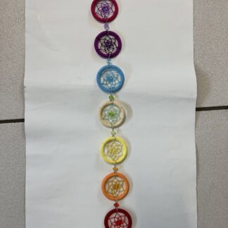 Traumfänger / Windspiel Regenbogenfarbig mit Acrylsteine